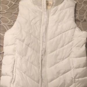 Satin puffy vest